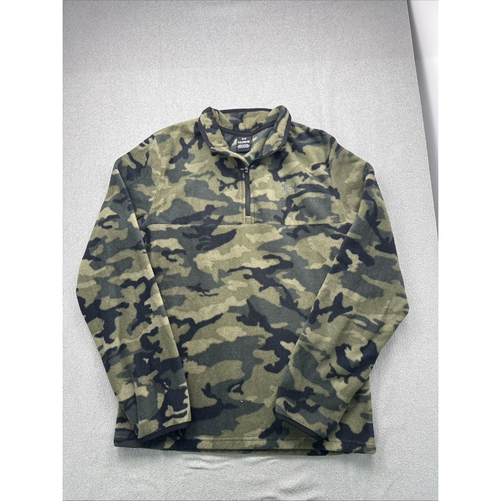Under Armour Sweater YXL Camouflage 1/4 Zip Pullover Fleece